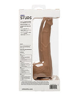 Silicone Studs Realistic Dildo 8in - Caramel