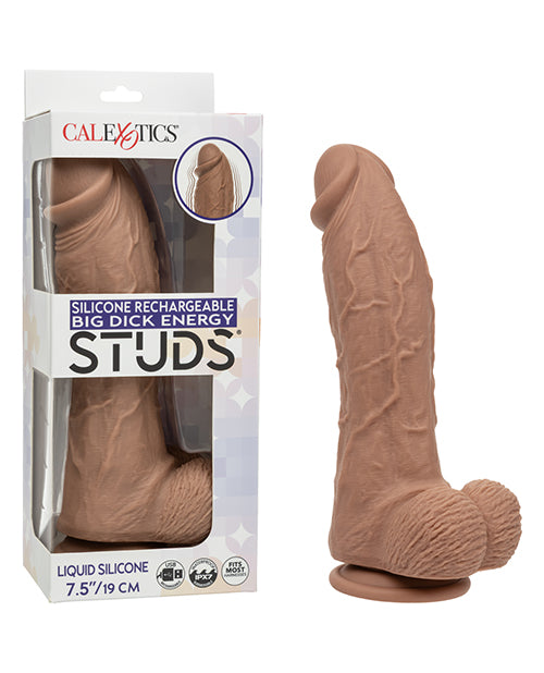 Silicone Rechargeable Big Dick Energy Studs - Brown
