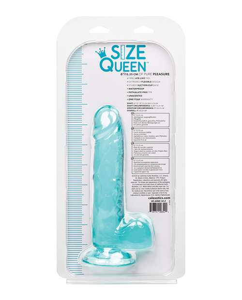 Size Queen Dildo - 6in - Blue