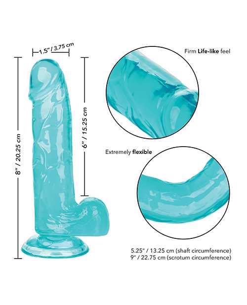 Size Queen Dildo - 6in - Blue