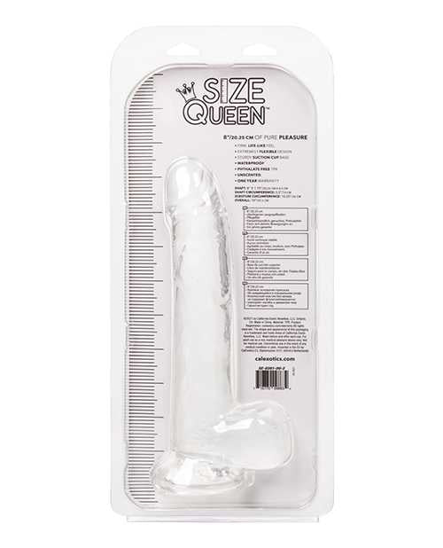 Size Queen Dildo 8in - Clear