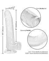 Size Queen Dildo 8in - Clear