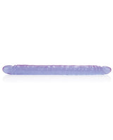 17" Slim Jim Duo Veined Super Slim Dong - Reflective Gel Purple