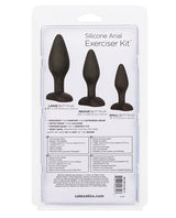 Silicone Anal Exerciser Anal Plug Set (3 Per Set) - Black