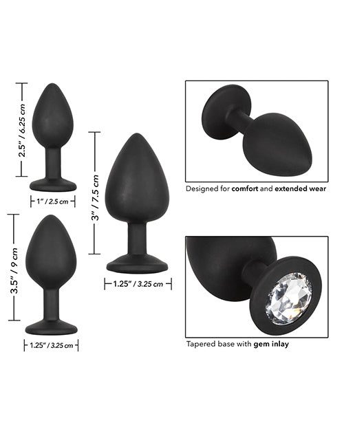 Silicone Gem Anal Kit Silicone Waterproof Black