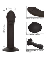 Silicone Curved Anal Stud - Black