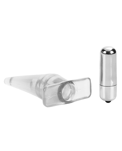 Mini Vibro Tease Vibrating Butt Plug - Clear