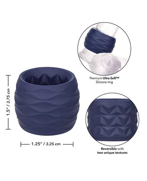 Viceroy Reverse Endurance Ring Silicone Cock Ring - Blue