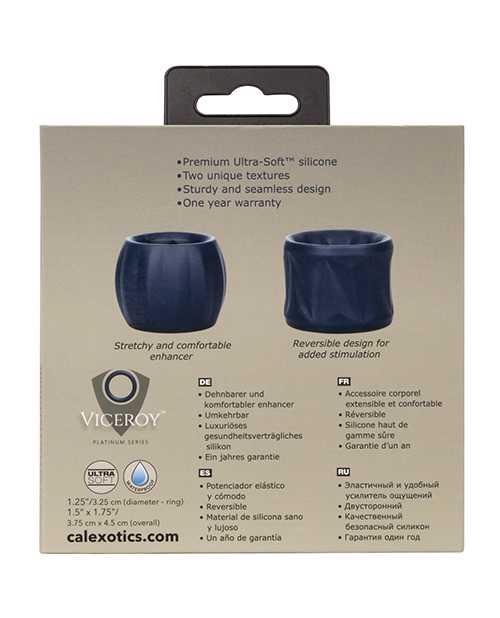 Viceroy Reverse Stamina Ring Silicone Cock Ring - Blue