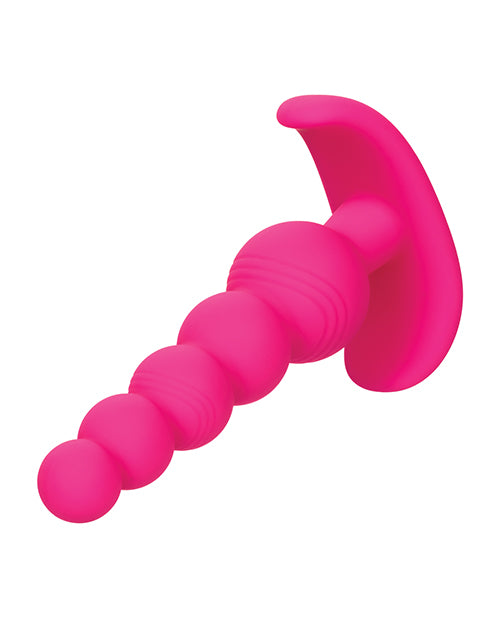 Cheeky X-5 Beads Silicone Anal Probe - Pink