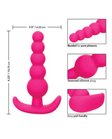 Cheeky X-5 Beads Silicone Anal Probe - Pink