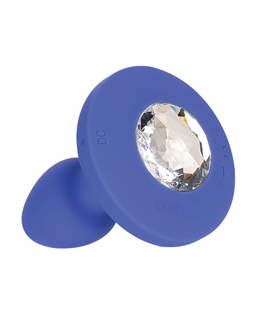 Cheeky Gems Rechargeable Silicone Vibrating Butt Plug - Small - Blue