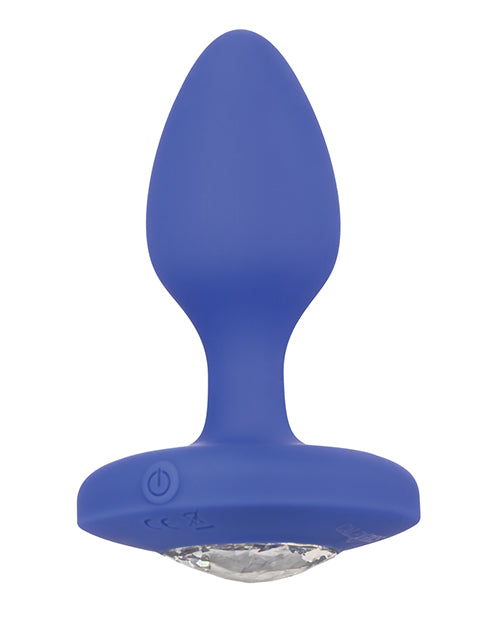 Cheeky Gems Rechargeable Silicone Vibrating Plug - Medium - Blue