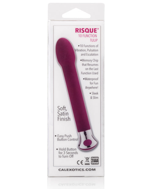 Risque 10 Function Tulip Vibrator - Purple
