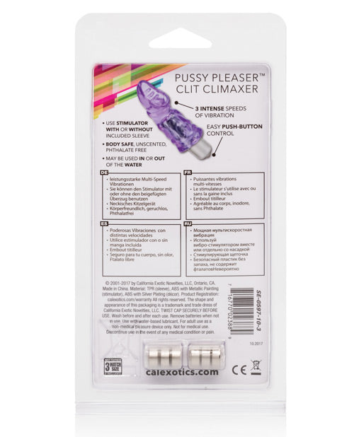 Classic Pussy Pleaser Clit Climaxer Clitoral Stimulator - Purple