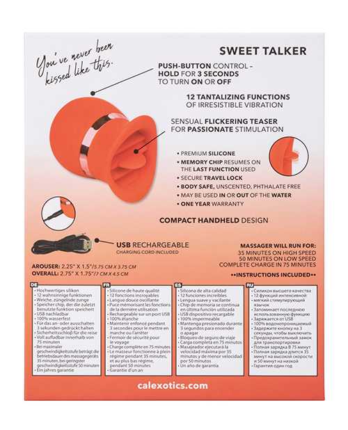 French Kiss Sweet Talker Silicone Clitoral Stimulator - Red