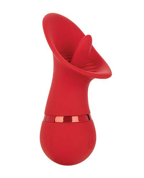French Kiss Seducer Rechargeable Silicone Clitoral Stimulator - Red