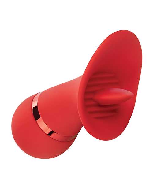 French Kiss Seducer Rechargeable Silicone Clitoral Stimulator - Red