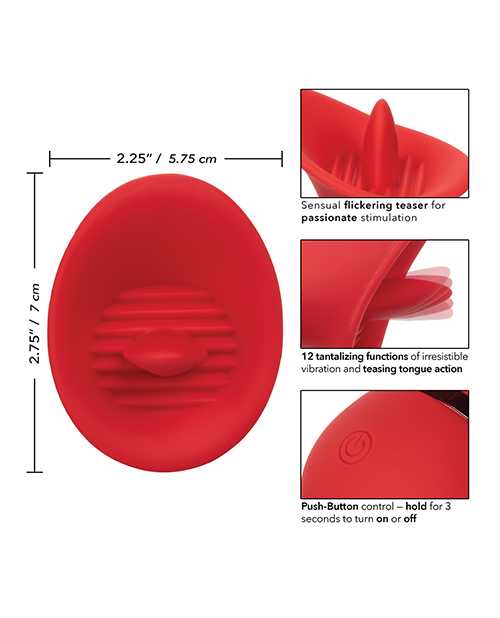 French Kiss Seducer Rechargeable Silicone Clitoral Stimulator - Red