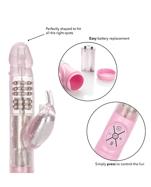 Jack Rabbit Thrusting Action Rabbit Vibrator- Pink