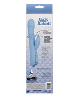 Jack Rabbit Elite Rotating Rabbit Silicone Rechargeable Vibrator - Blue