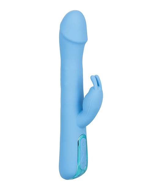 Jack Rabbit Elite Rotating Rabbit Silicone Rechargeable Vibrator - Blue