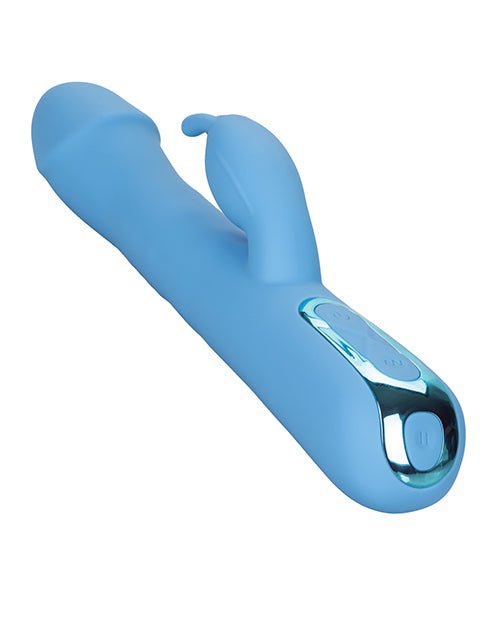 Jack Rabbit Elite Rotating Rabbit Silicone Rechargeable Vibrator - Blue