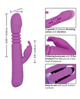 Jack Rabbit Elite Thrusting Rabbit Silicone Rechargeable Rabbit Vibrator - Purple