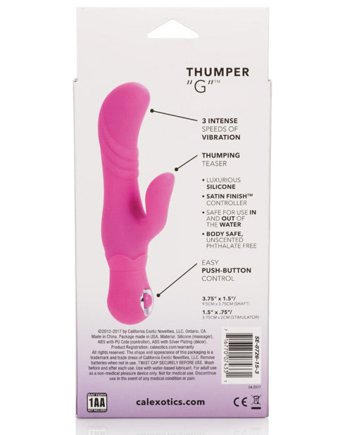 Thumper G Silicone Rabbit Vibrator - Pink