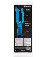 Dual Penetrator Vibrator with Anal Beads- Blue