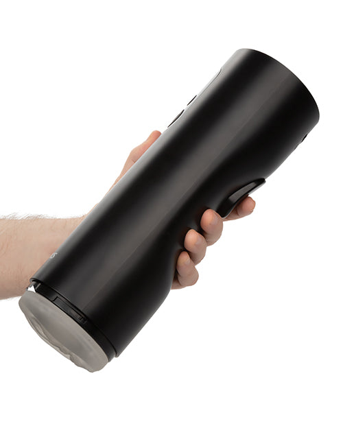 Bionic Thrusting Rechargeable Vagina Masturbator - Black