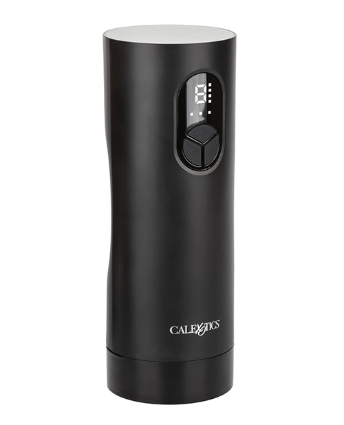 Bionic Sucking and Vibrating Rechargeable Anal Masturbator - Black