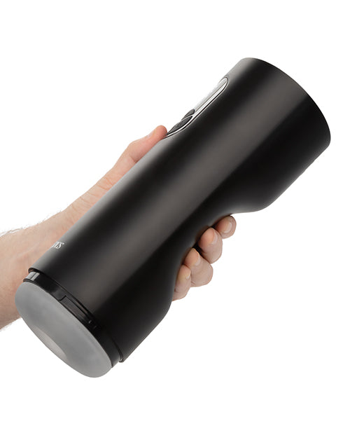 Bionic Sucking and Vibrating Rechargeable Anal Masturbator - Black
