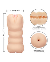 Cheap Thrills The Three-Way Dual End Stroker - Pussy and Ass - Vanilla