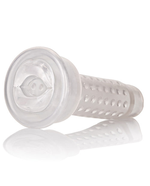 Optimum Series Stroker Pump Sleeve Masturbator - Mouth - Clear