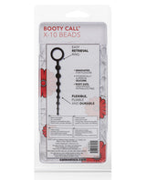 Booty Call X-10 Silicone Anal Beads - Black