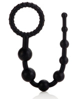 Booty Call X-10 Silicone Anal Beads - Black