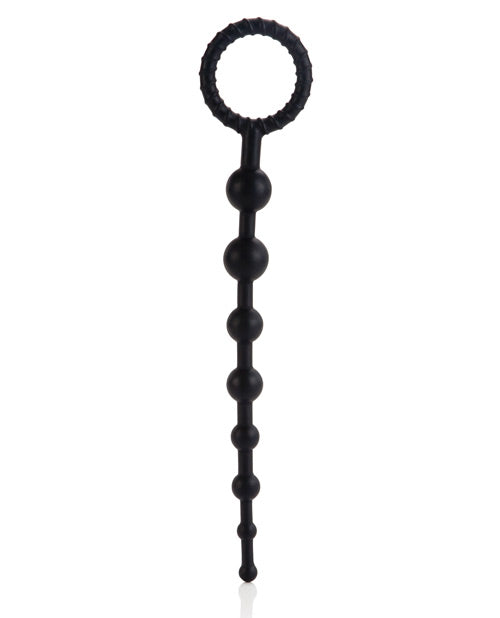Booty Call X-10 Silicone Anal Beads - Black