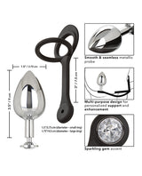 Star Fucker XL Teardrop Plug Silicone Dual Enhancer - Black