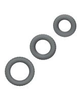 Link Up Ultra Soft Ultimate Set Silicone Cock Rings (Set of 3) - Gray