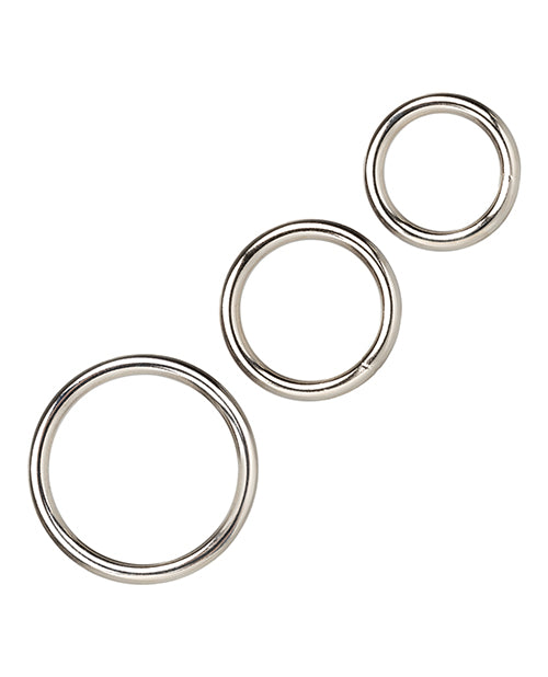 Silver Cock Rings (3 Piece Set) - Silver