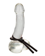 Silicone Stud Lasso Adjustable Cock Tie - Black