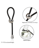 E-Z Cinch Silicone Lasso Adjustable Cock Tie - Black