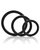 Tri Rings Cock Ring Set (3 Piece Set) - Black