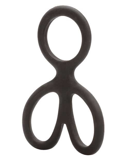 Silicone Ball Spreader Cock Ring - Black