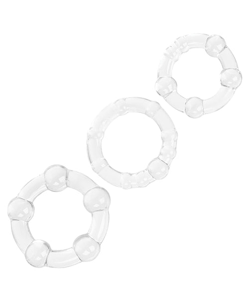 Island Rings Cock Rings (3 piece set) - Clear