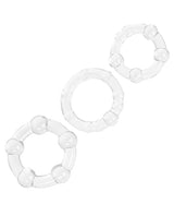 Island Rings Cock Rings (3 piece set) - Clear