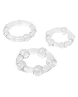 Island Rings Cock Rings (3 piece set) - Clear