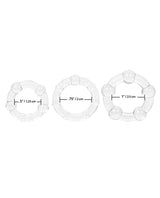 Island Rings Cock Rings (3 piece set) - Clear