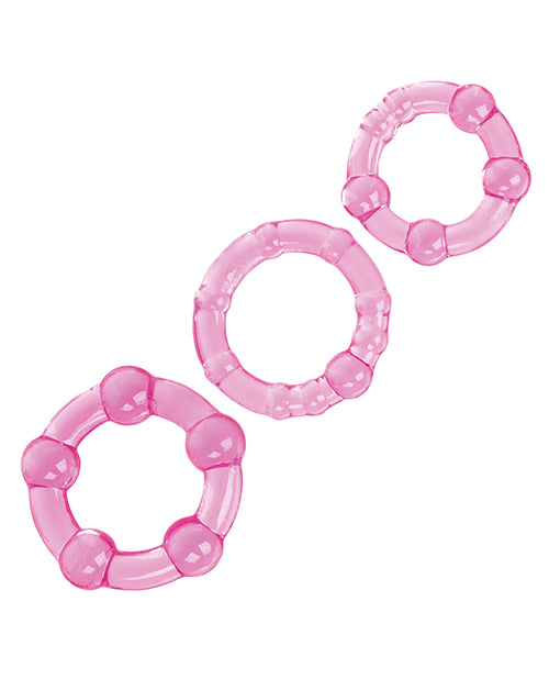 Island Rings Cock Rings (3 piece set) - Pink